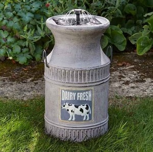 Milk Churn - Smart Garden Solar Water Feature